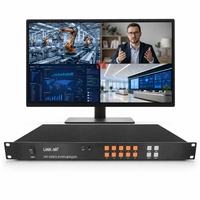 Commutateur multi-visionneur HDMI 4x1, entrées HDMI VGA CVBS avec fonction KVM, télécommande RS232, PIP/POP