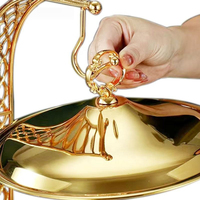 Ensemble de chauffe-plats de luxe en or 2L, réchaud à buffet commercial en acier inoxydable pour la restauration, équipement de restaurant indien, hôtel