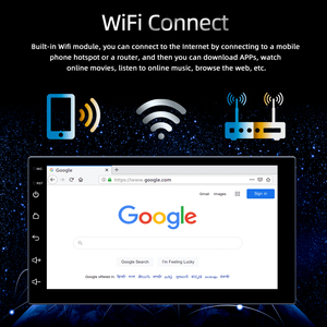 Radio de coche Android Universal 2 Din de 7 pulgadas con Bluetooth y GPS 2.5D pantalla táctil navegador incorporado y reproductor de vídeo <span class=keywords><strong>MP4</strong></span> - Product Image 3