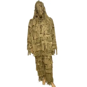 Outdoor Invisible Suit Desert Camouflage Strip Ghillie Suit For Hunting