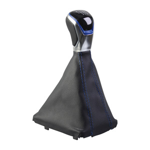 Couvercle de pommeau de levier de vitesse pour boîte de vitesses manuelle, noir avec surpiqûres rouges, pour boîte de vitesses à 5 ou 6 vitesses, ajustement universel, conception antidérapante - Product Image 2