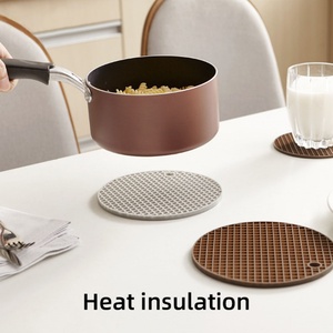 Creative Round Shape Silicone Heat Resistant Counter <b>Mats</b> for Tables Countertops Spoon Rest and <b>Large</b> Coasters - Product Image 3