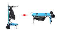 Chariot pliable portable à deux roues avec logo Kejie, chariot à main pliable, chaises pliantes, table, capacité de charge de 50 lb, pratique et léger
