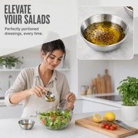 Lot de 6 mini-bols à condiments en acier inoxydable pour sauces, apéritifs et épices – Idéal pour la cuisine, la maison et les restaurants