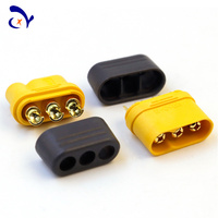 Connecteur Amass MR60 3 broches 30A-60A à courant élevé, plaqué laiton, mâle/femelle, avec gaine, pour connexion moteur brushless ESC 500V IP40