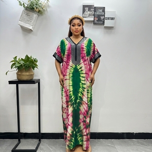 Nouvelle Robe Abaya Ample Décontractée pour Femmes Adultes Musulmanes, Style Ethnique Africain Bubu Dashiki Brodé, Collection Été 2025 - Product Image 2