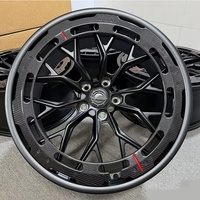 2 Buah Velg Aluminium Alloy Forged Custom 17 18 19 20 21 Inch 5x100 5x108 5x112 5x114.3 5x115 5x120 5x127 La Voiture Noire Rim