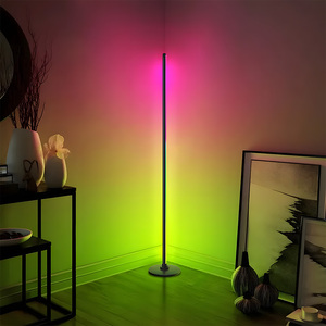 Rgbic 1.35m thông minh LED môi trường xung quanh ánh sáng Đèn sàn hiện đại tối giản kim loại góc ứng dụng/Wifi/điều khiển cho phòng khách - Product Image 3