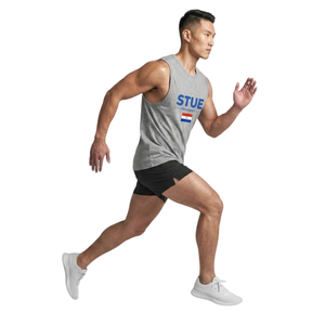 Factory OEM Blank Muscle Shirt Quick Dry Men Sleeveless T-Shirt 8013 Custom Printed Logo Workout Gym Vest Fitness Apparel - Product Image 4