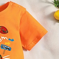 Jumpsuit Bayi Summer Infant Bermotif Mobil 100% Katun dengan Kancing Tekan untuk Bayi Laki-laki