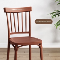 Chaise de salle à manger commerciale en plastique avec dossier épaissi, design moderne et minimaliste, utilisation intérieure/extérieure, chaise Windsor 030