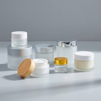 Contenant Cosmétique de Luxe Vide, Petit Pot en Verre de 15g pour Crème Visage, Yeux, Lèvres et Baume à Lèvres