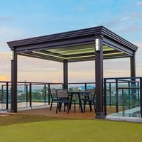 Pergola à persiennes automatique de bonne qualité pour l'extérieur de la résidence Persienne résidentielle Pergola en aluminium motorisée pour l'extérieur