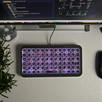 Clavier sans fil mini USB à la mode en gros, rétroéclairage LED RVB pour Mac, Windows, Android, OEM ODM, clavier multifonction intelligent