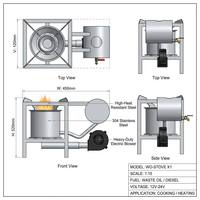 Fournisseur en gros de poêles à combustion écologiques OEM personnalisées avec souffleur, chauffage portable multi-combustibles, équipement de camping
