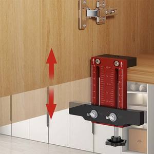 Outil multifonctionnel d'installation de porte d'armoire en aluminium Guide de perçage des chevilles Localisateur pour outil auxiliaire d'installation de bricolage - Product Image 5