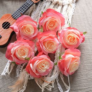 CallaFloral Cabezas de Rosa Artificiales Rosa Princesa 6 Piezas Ramo de Boda Decoración del Hogar Flores Artesanales de Estilo Moderno - Product Image 1