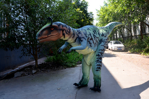 Costume de dinosaure <span class=keywords><strong>Raptor</strong></span> sur mesure grandeur nature avec structure métallique pour centres commerciaux et aéroports - Product Image 2