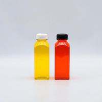 Nueva Botella Cuadrada de Plástico PET de 12oz con Tapa de Rosca para Almacenar Café Frío Casero, Smoothies y Leche