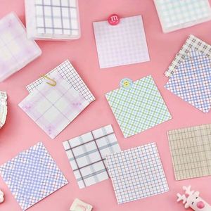 200-Page Girly Checkered Sticky Notes Student Stationery <b>Journal</b> Materials Back-to-School Essentials for Office Study Memo Pads - Product Image 5