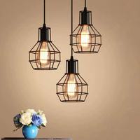 Lustre en fer de style industriel rétro, LED noir, pour la maison, le bureau, l'entrepôt, style nordique moderne minimaliste, abat-jour en verre