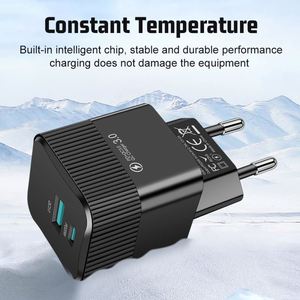 25W Super <b>Fast</b> <b>Charging</b> Head USB + PD Flash Charger with US/EU/Korea Travel <b>Plug</b> - Product Image 5
