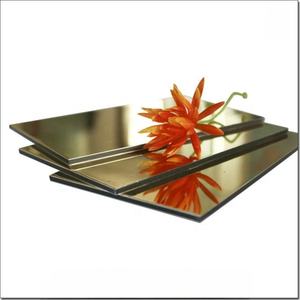 Panneaux composites Alucobond Blanc et Or, découpés à la machine, 4 mm, effet miroir doré, couleur <span class=keywords><strong>Maurice</strong></span>, liste de prix, revêtement <span class=keywords><strong>en</strong></span> Arabie Saoudite - Product Image 1