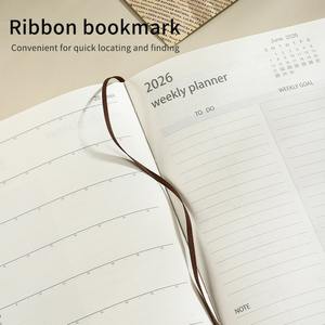 Planificador de Productividad de Bolsillo 2026, Sistema de Gestión del Tiempo de 365 Días, Esquinas Redondeadas, Encuadernación de Hojas Sueltas, Diario de Tapa Dura de PP - Product Image 5