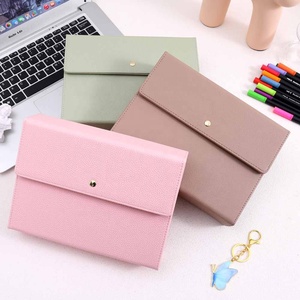 Organiseur budgétaire Hongbo Best Seller <span class=keywords><strong>en</strong></span> cuir litchi souple A5, 6 couleurs, avec enveloppes à onglets, idéal pour le bureau, l'école ou comme cadeau <span class=keywords><strong>de</strong></span> papeterie. - Product Image 1