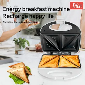 6 in 1 Sandwich Maker Frühstück benutzer definierte Teller für Home 800W Panini Grill Waffeleisen Maschine