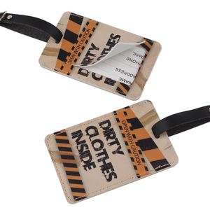 Adjustable <b>Strap</b> Reusable Fashionable Luxury Travel Baggage Tags Soft PU <b>Suitcase</b> ID Tag Letter Pattern Eco-Friendly Custom Logo - Product Image 1