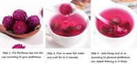 Teh Bunga Globe Amaranth Kering Alami Warna Merah Ungu Bunga Gomphrena Globosa untuk Dekorasi