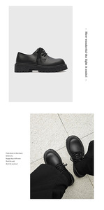 Chaussures Derby à plateforme pour hommes, à lacets, à semelle épaisse, chaussures habillées confortables, antidérapantes, pour un usage quotidien, le travail et les occasions formelles - Product Image 3