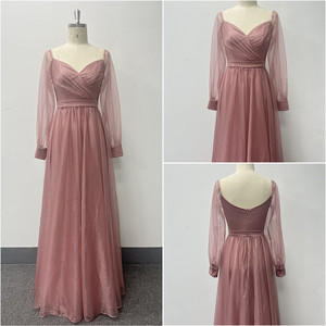 <span class=keywords><strong>Robes</strong></span> de mariée de luxe <span class=keywords><strong>robes</strong></span> de soirée élégantes col en V dos nu plissé brillant doublure transparente <span class=keywords><strong>robes</strong></span> de demoiselle <span class=keywords><strong>d</strong></span>'<span class=keywords><strong>honneur</strong></span> roses - Product Image 5