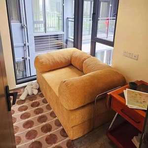 Divano componibile in tessuto di velluto a coste e moderno divano componibile a forma di L con Chaise Lounge disossato Daybed italiano No - Product Image 3