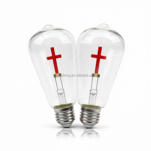 علبة بطارية بإضاءة LED ذات أجواء دينية، مصباح LED على شكل صليب يعمل بتيار مستمر 3 فولت، مصباح LED على شكل صليب طراز ST64 - Product Image 3