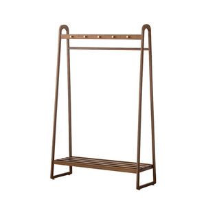 Nan Bamboo <b>Clothes</b> <b>Rack</b> 60x80x100cm Standing Rectangle Portable Clothing Organizer For Living Room Bedroom Shirts - Product Image 5