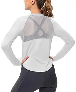 OEM Custom High End Fabric Lulu Lemon Yoga Wear Shirt Sports Fitness Finger Cots Tight Long Sleeves Women Yoga Top