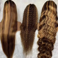 Perruque frontale en dentelle HD 360 pas chère pour femmes noires, cheveux vietnamiens bruts, perruques sans colle, perruques en dentelle de cheveux humains, vente en gros en vrac