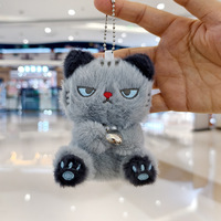 Meilleures ventes : Adorables pendentifs et breloques de sac en peluche chat de dessin animé, mini-porte-clés chat exquis, cadeau pour enfants