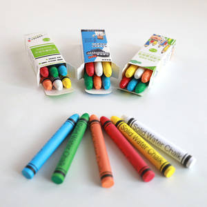 6 Piezas de Tiza de Colores Solubles en Agua, Tiza sin Polvo para Niños, Tiza Blanca para Pizarra Escolar - Product Image 2