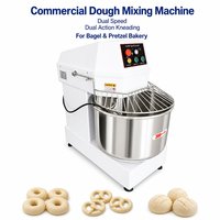 Spiraaldeegmixer, commerciële deegkneedmachine, dubbele snelheid, roestvrijstalen kom, bakkerijapparatuur