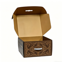Caja de Cartón Roja Reciclable para Envíos, Caja de Cartón Corrugado Ecológica con Forma de Avión, Cajas de Embalaje de Papel para Cosméticos con Material de Relleno