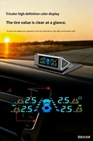 Moniteur de pression des pneus de voiture numérique en plastique TPMS externe/intérieur à énergie solaire, capteur de détection haute précision, modèle OEM S2 1