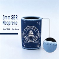 Porte-canettes isotherme en néoprène de 5 mm d'épaisseur avec logo personnalisé pour canettes de bière de 12 oz