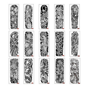 Tatuajes Temporales de Hierbas a Base de Jugo, Diseños de <span class=keywords><strong>Brazo</strong></span> Completo, Estilo Americano/Chino, Tatuajes Florales para Hombres y Mujeres - Product Image 5