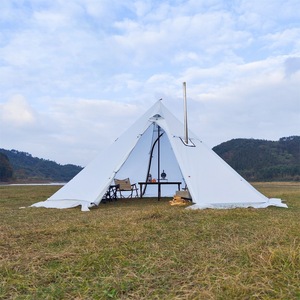 <span class=keywords><strong>Tenda</strong></span> Piramidale Grande Personalizzabile <span class=keywords><strong>per</strong></span> Campeggio Invernale con Stufa a Legna, Impermeabile in Tessuto 210T Resistente agli Strappi - Product Image 6