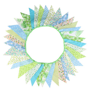 Guirnalda de Banderines Triangulares de Algodón con Estampado Floral Pastel, 10 Metros, 36 Piezas, Decoración para Fiestas de Cumpleaños Infantiles, Bodas, Graduaciones, Ramadán - Product Image 4