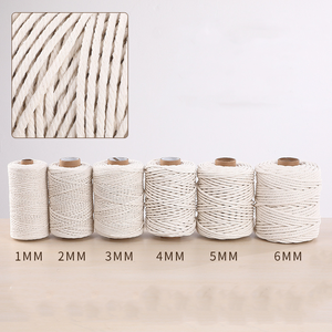 Corde <span class=keywords><strong>de</strong></span> coton tressée <span class=keywords><strong>de</strong></span> <span class=keywords><strong>tapisserie</strong></span> matérielle faite à la main <span class=keywords><strong>de</strong></span> Charmkey pour la décoration d'épaisseur - Product Image 1