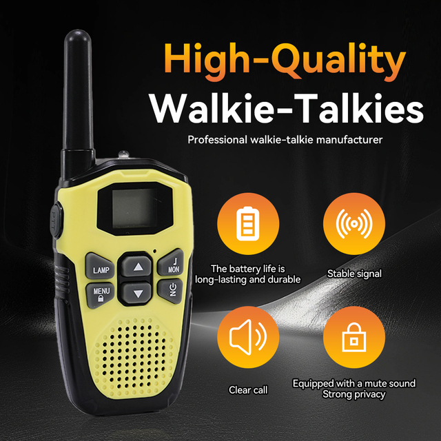 Children Walkie-Talkie Portable Mini Two-way Intercom Long Range with Noise Canceling for Outdoor Activities
